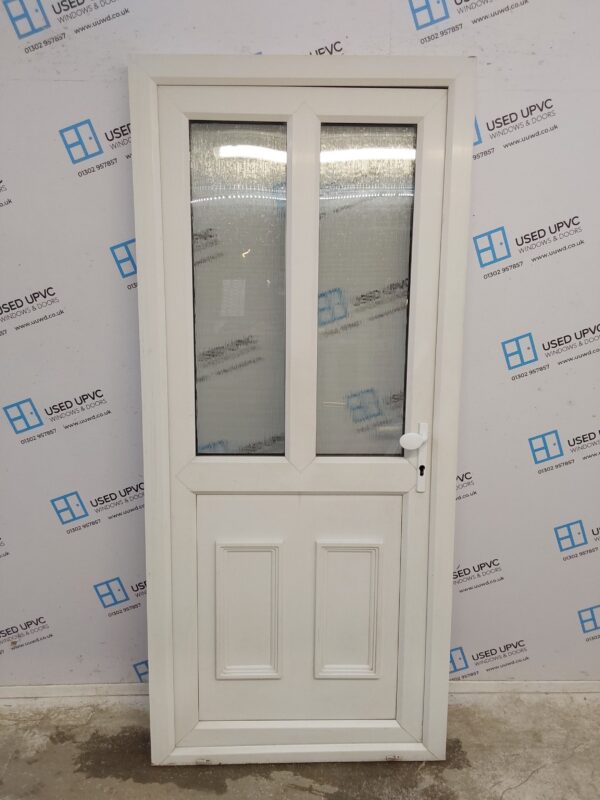 Used White Upvc Back Door 900mm x 2020mm 0369