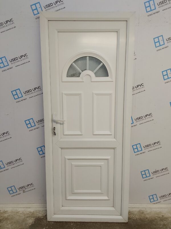 Used White Upvc Back Door 855mm x 2070mm 0622