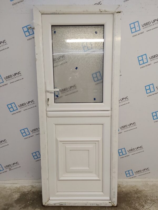 Brand New Ex-display White Upvc Back Barn Door 805mm x 2025mm ND92