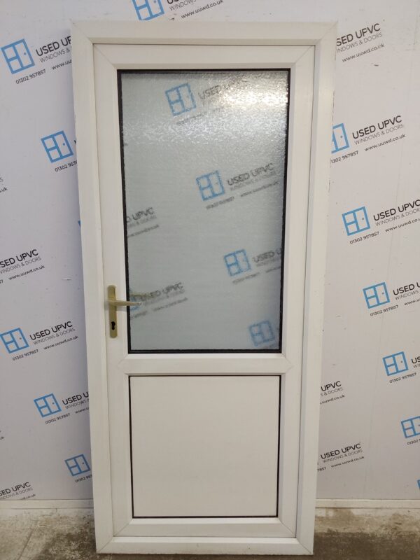 Used White Upvc Back Door 905mm x 2050mm C7D024