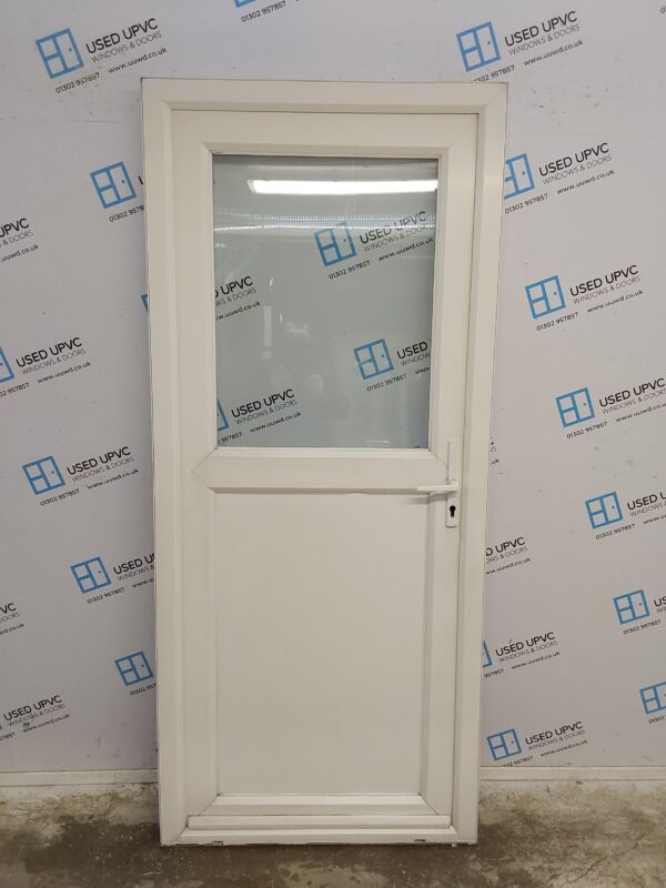 Used White Upvc Back Door 905mm x 2055mm C7D038