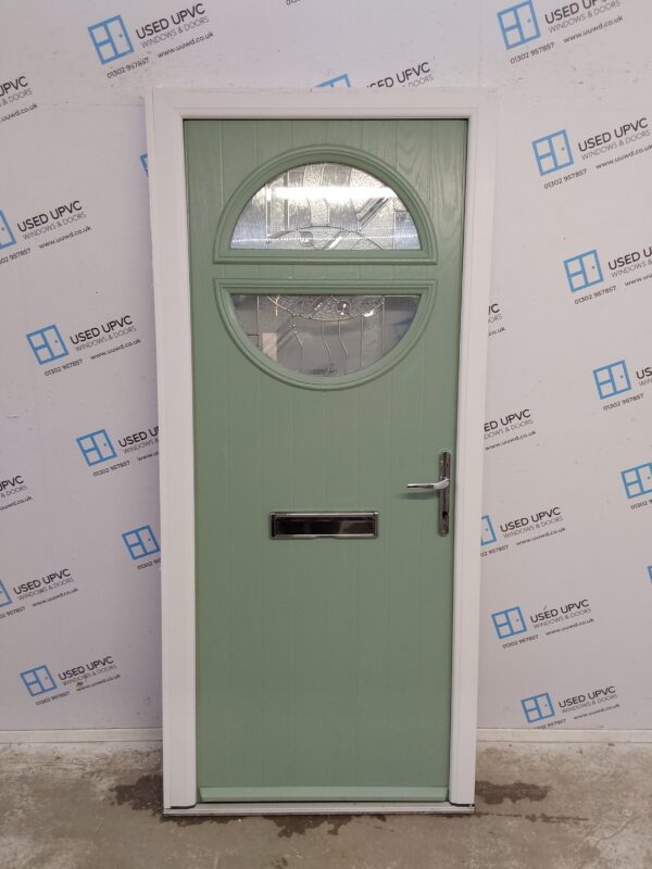 Used Chartwell Green Composite Front Door 895mm x 2000mm (Reduce To 875mm) 0830