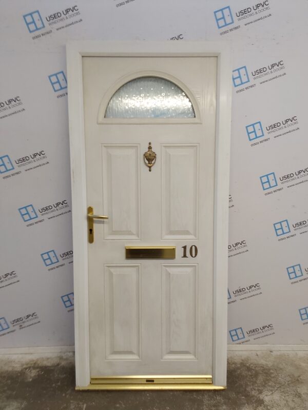Used White Composite Front Door 910mm x 2030mm 0056
