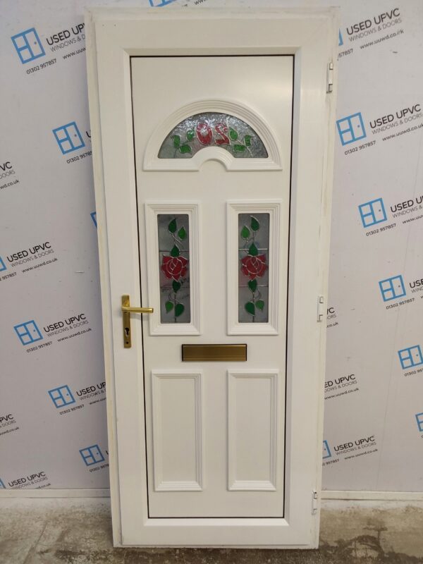 Used White Upvc Front Door 850mm x 2060mm C7D074 - Image 2