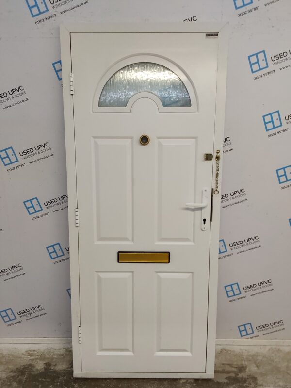 Used White Upvc Front Door 855mm x 2025mm 0100 - Image 2