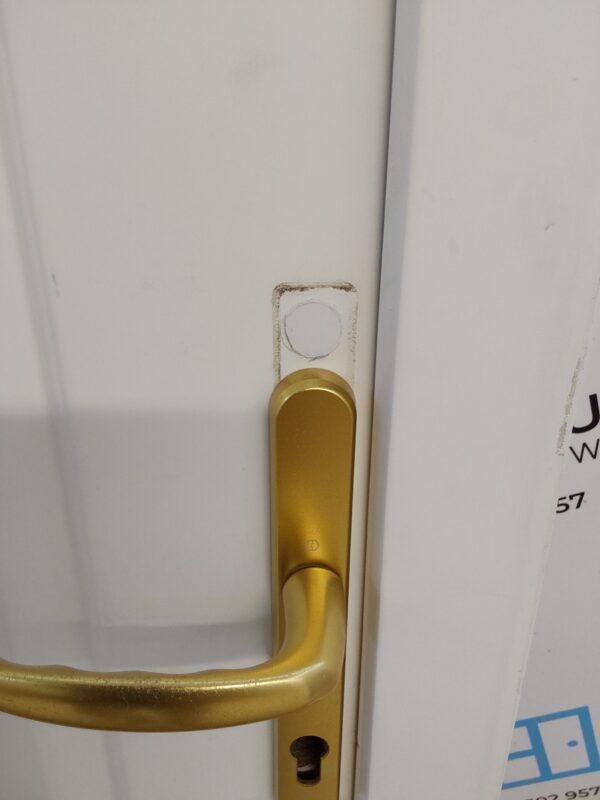 Used White Upvc Front Door 930mm x 2140mm (reduce to 2090mm) 0716 - Image 4