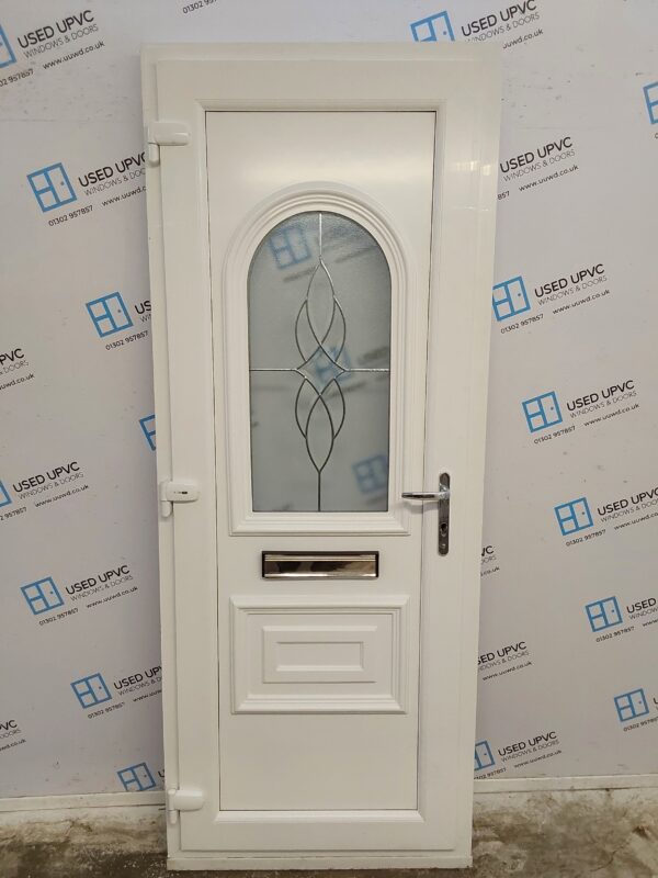 Used White Upvc Front Door 835mm x 2120mm 0101 - Image 2