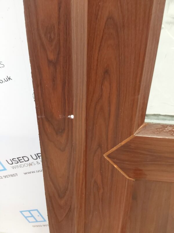 Used Rosewood Upvc Back Door 825mm x 2080mm 0040 - Image 4