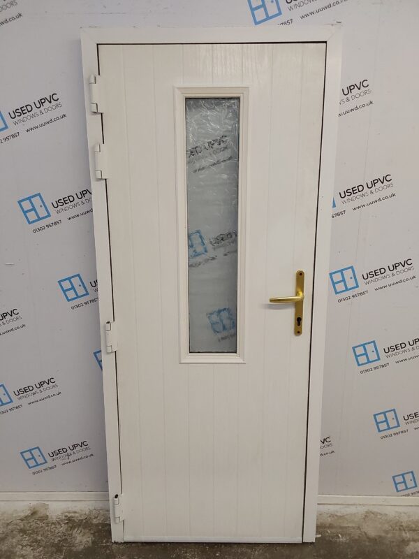 Used White Composite Door 820mm x 1910mm 0098 - Image 2