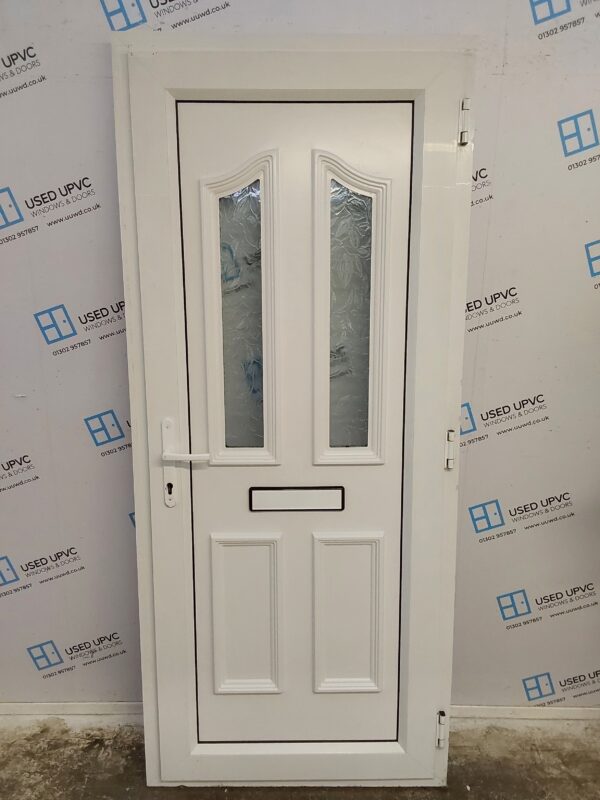 Used White Upvc Front Door 885mm x 2060mm 0755 - Image 2