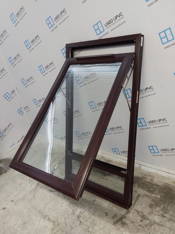 Used Rosewood Upvc Window 785mm x 1495mm C5010 - Image 3