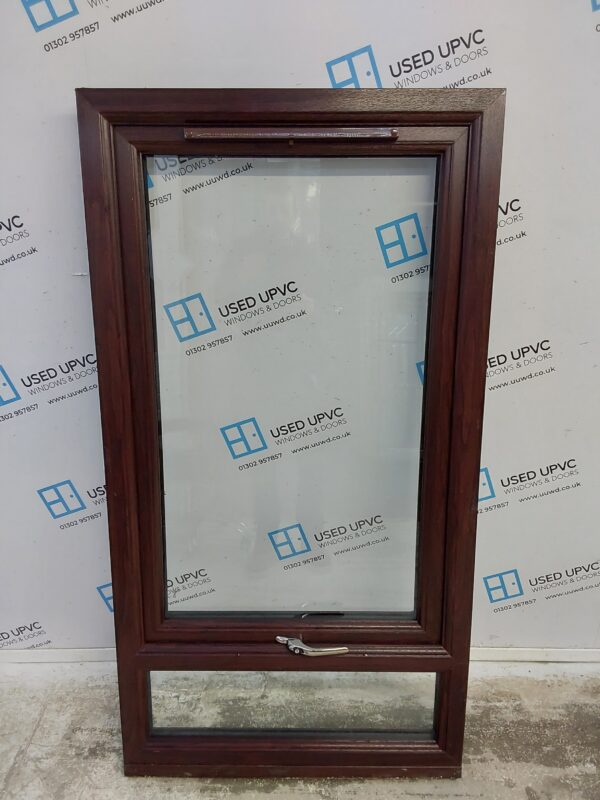 Used Rosewood Upvc Window 785mm x 1495mm C5010 - Image 2