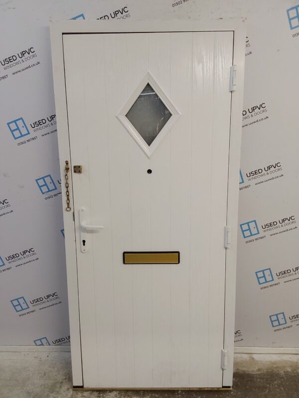 Used Blue Composite Front Door 910mm x 1970mm 0735 - Image 2