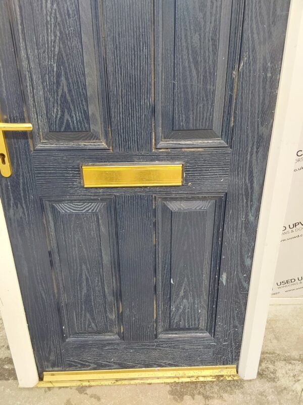 Used Dark Blue Composite Front Door 930mm x 2070mm 0423 - Image 11