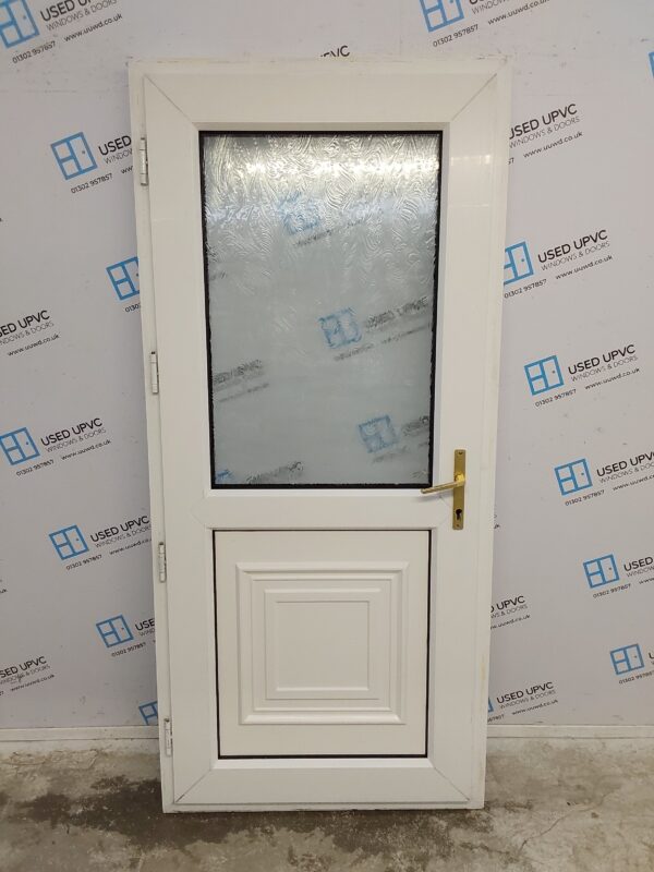 Used White Upvc Back Door 930mm x 2030mm 0100 - Image 2