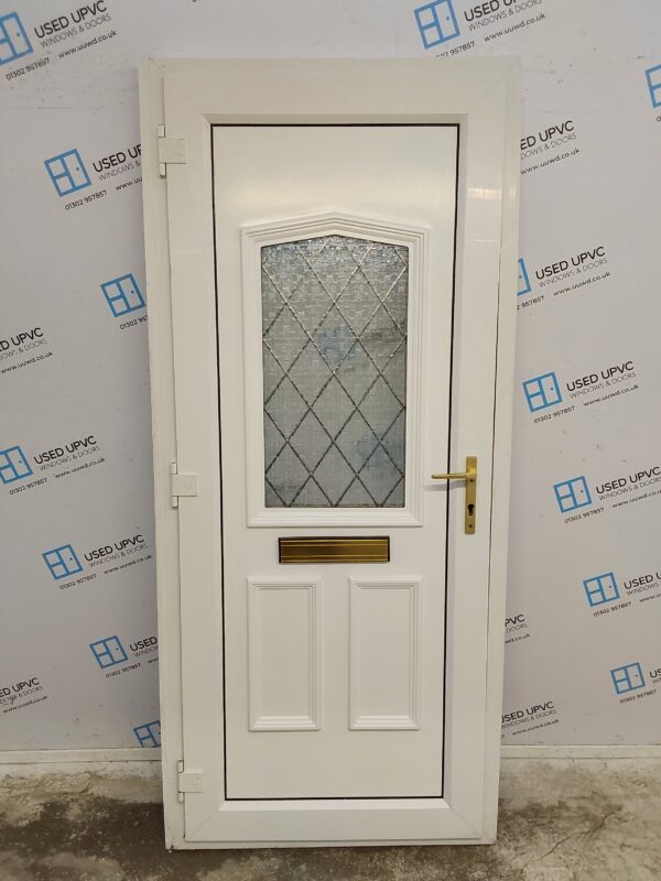 Used White Upvc Front Door 925mm x 2080mm (Reduce To 900mm) 0714 - Image 2