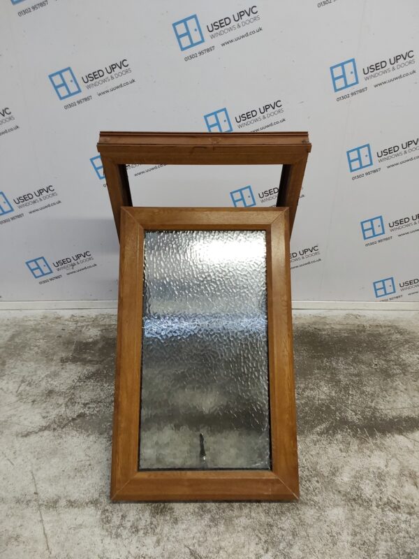 Used Oak Upvc Window 615mm x 985mm (Reduce To 960mm) C2B073 - Image 2