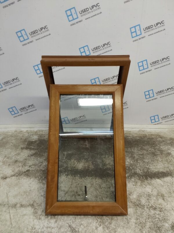 Used Oak Upvc Window 630mm x 985mm C2B005 - Image 2