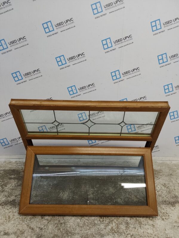 Used Oak Upvc Window 1215mm x 1010mm C5066 - Image 2