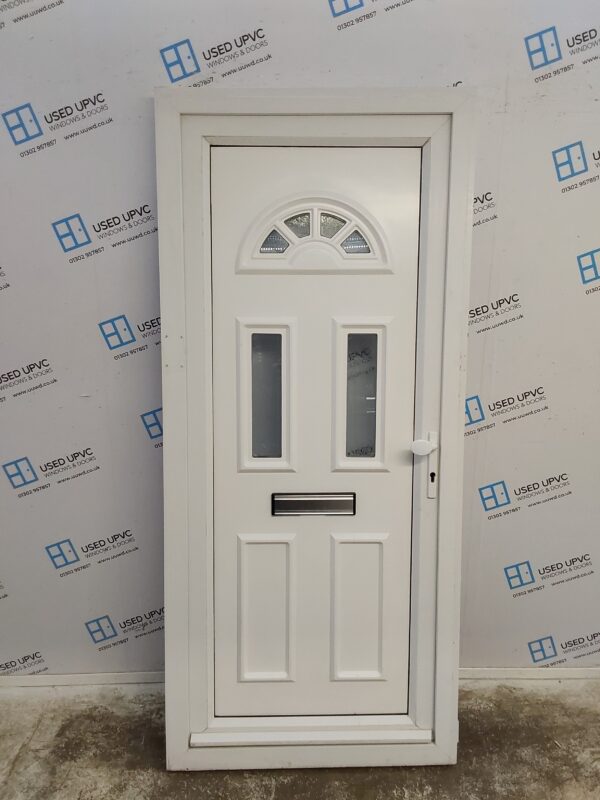 Used White Upvc Front Door 915mm x 2055mm 0519