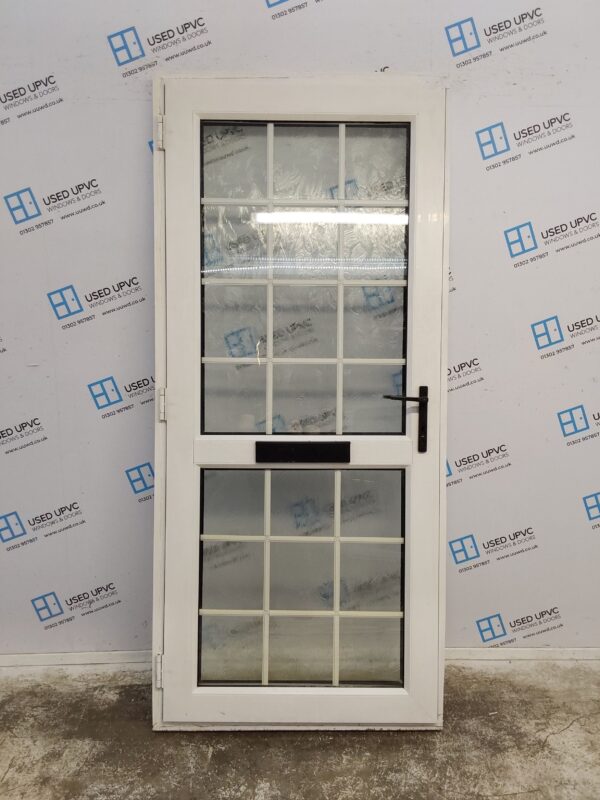 Used White Upvc Back Door 915mm x 2045mm C7D037 - Image 2