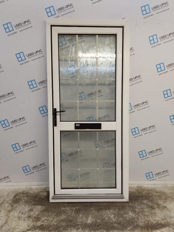 Used White Upvc Back Door 915mm x 2045mm C7D037