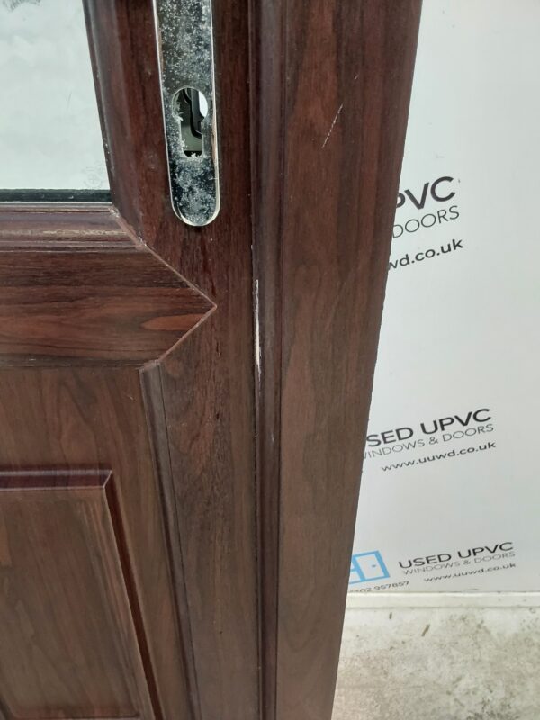 Used Rosewood Upvc Back Door 895mm x 2120mm 0644 - Image 9