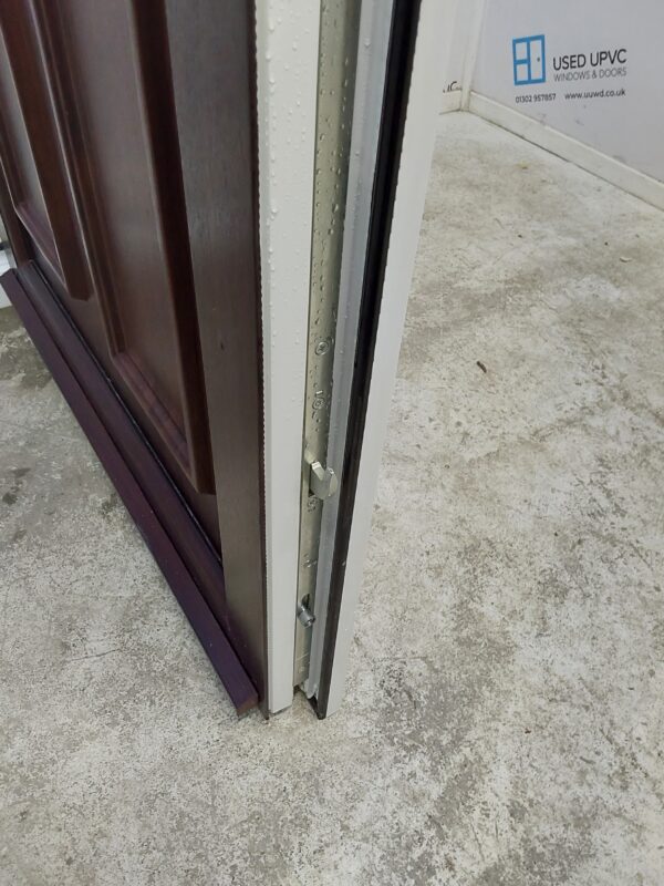 Used Rosewood Upvc Back Door 895mm x 2120mm 0644 - Image 6