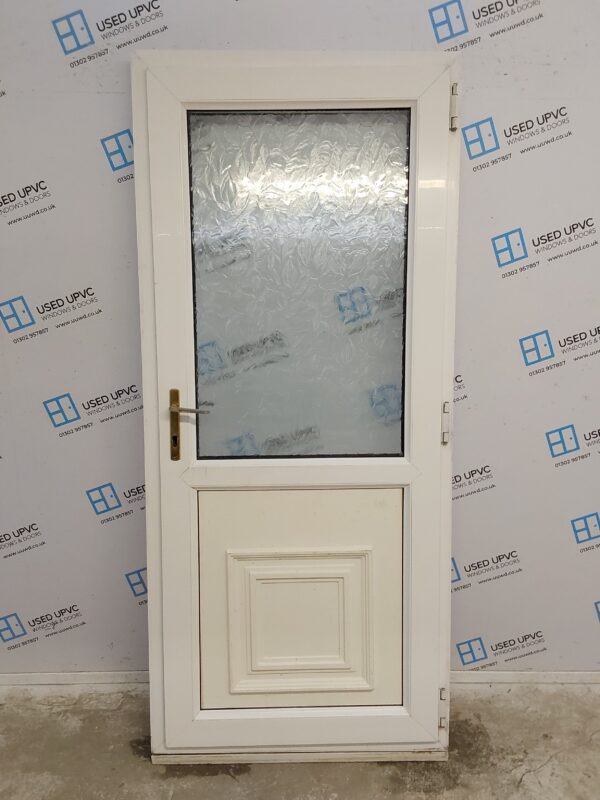 Used White Upvc Back Door 910mm x 2070mm 0430 - Image 2