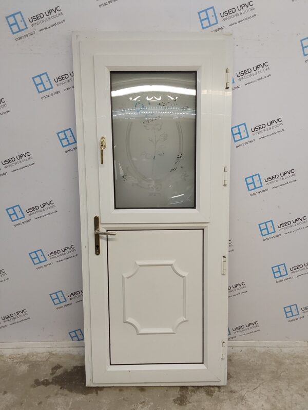 Used Woodgrain Upvc Stable Door 870mm x 2080mm 0130 - Image 2