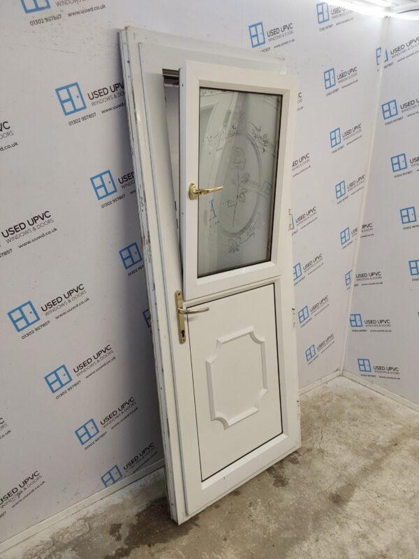 Used Woodgrain Upvc Stable Door 870mm x 2080mm 0130 - Image 3