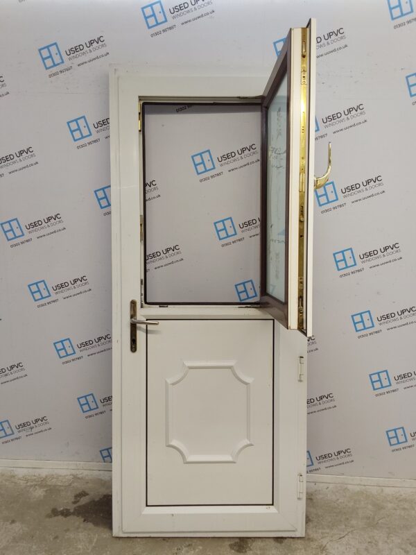 Used Woodgrain Upvc Stable Door 870mm x 2080mm 0130 - Image 4