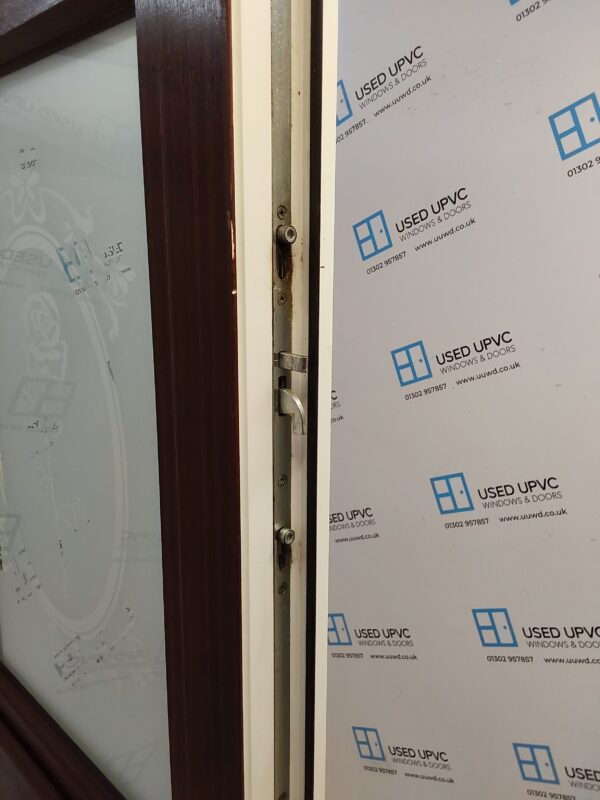 Used Woodgrain Upvc Stable Door 870mm x 2080mm 0130 - Image 6