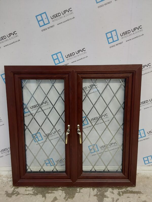 Used Rosewood Upvc Window 1170mm x 1140mm C5013 - Image 2