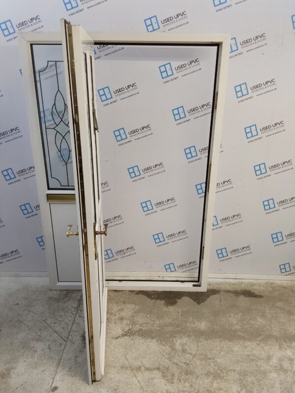 Used White Upvc Front Door And Side Panel 1370mm x 2020mm DS002 - Image 3