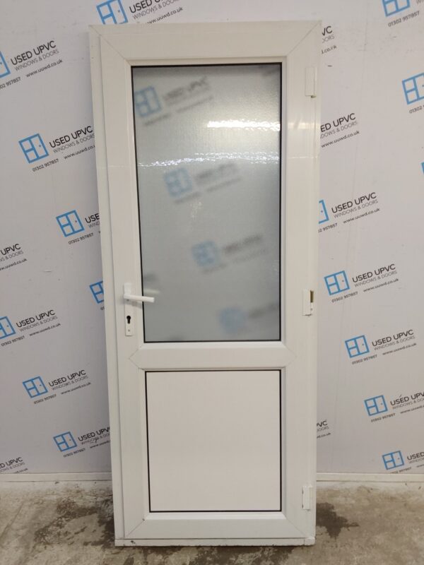 Used White Upvc Back Door 850mm x 2085mm 0014 - Image 2