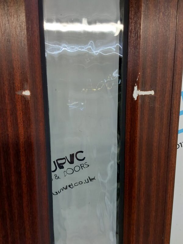 Used Woodgrain Upvc Front Door And Side Panel 1190mm x 2080mm (reduce to 1160mm) DS011 - Image 4