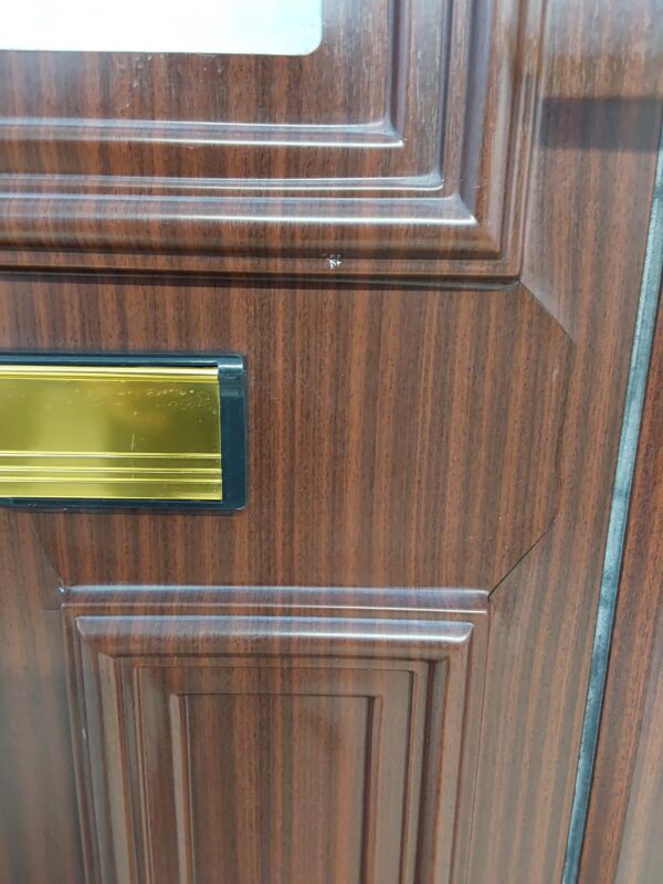 Used Woodgrain Upvc Front Door And Side Panel 1190mm x 2080mm (reduce to 1160mm) DS011 - Image 5