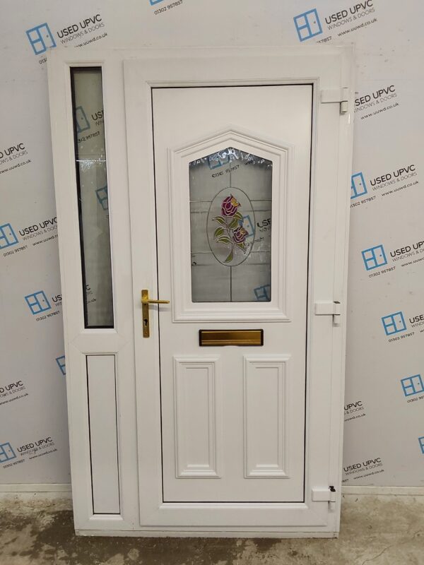 Used Woodgrain Upvc Front Door And Side Panel 1190mm x 2080mm (reduce to 1160mm) DS011 - Image 2