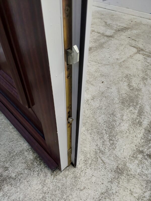 Used Woodgrain Upvc Front Door And Side Panel 1190mm x 2080mm (reduce to 1160mm) DS011 - Image 12