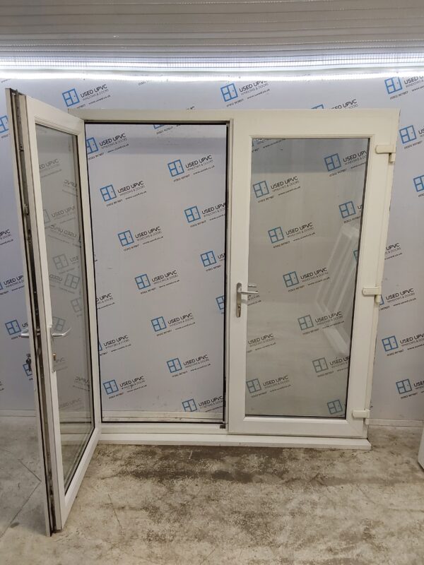 Used White Upvc French Doors 1850mm x 2080mm EA6 - Image 3