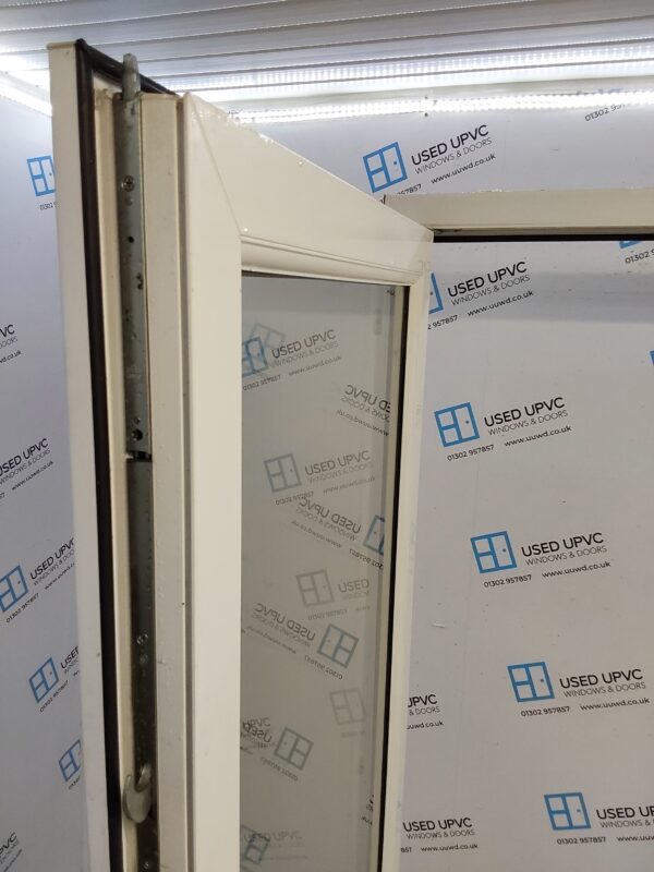 Used White Upvc French Doors 1850mm x 2080mm EA6 - Image 5