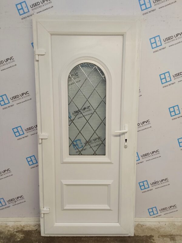 Used White Upvc Back Door 920mm x 2045mm C7D027 - Image 2