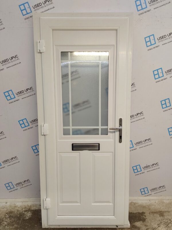 Used White Upvc Front Door 890mm x 2085mm (reduce to 870mm) C7D038 - Image 2