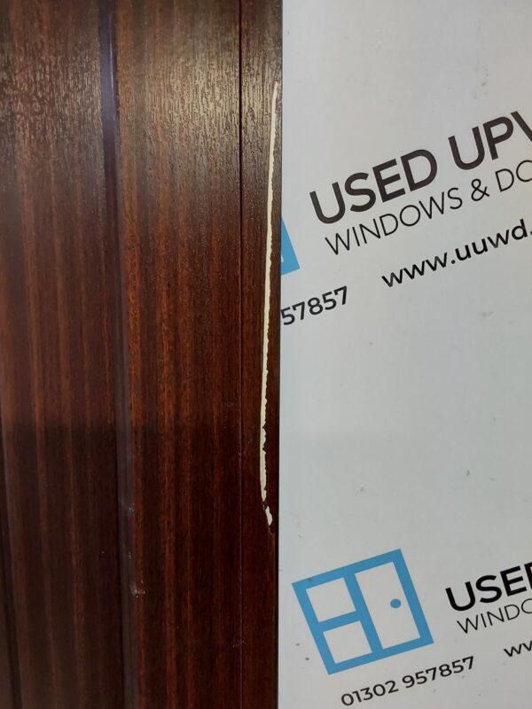 Used Woodgrain Upvc Back Door 900mm x 2125mm (reduce to 860mm) C7D039 - Image 4