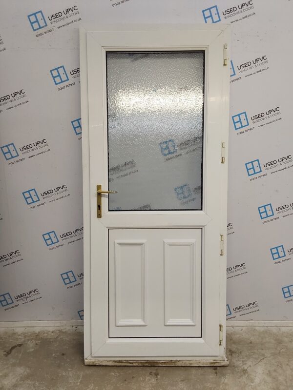 Used White Upvc Back Door 895mm x 2105mm 0690 - Image 2