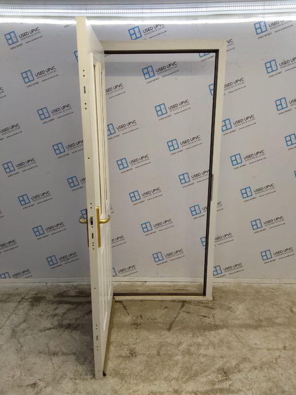 Used White Composite Back Door 975mm x 2130mm (Reduce To 2115mm) 0363 - Image 3