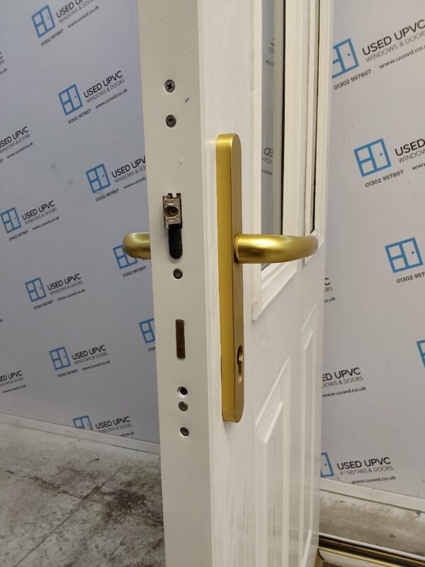 Used White Composite Back Door 975mm x 2130mm (Reduce To 2115mm) 0363 - Image 5