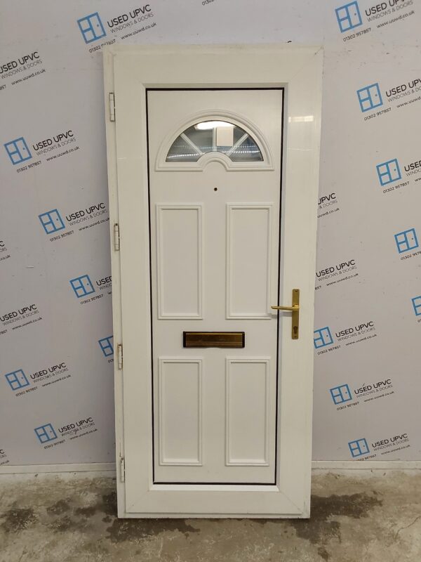 Used White Upvc Front Door 885mm x 2050mm 0369 - Image 2