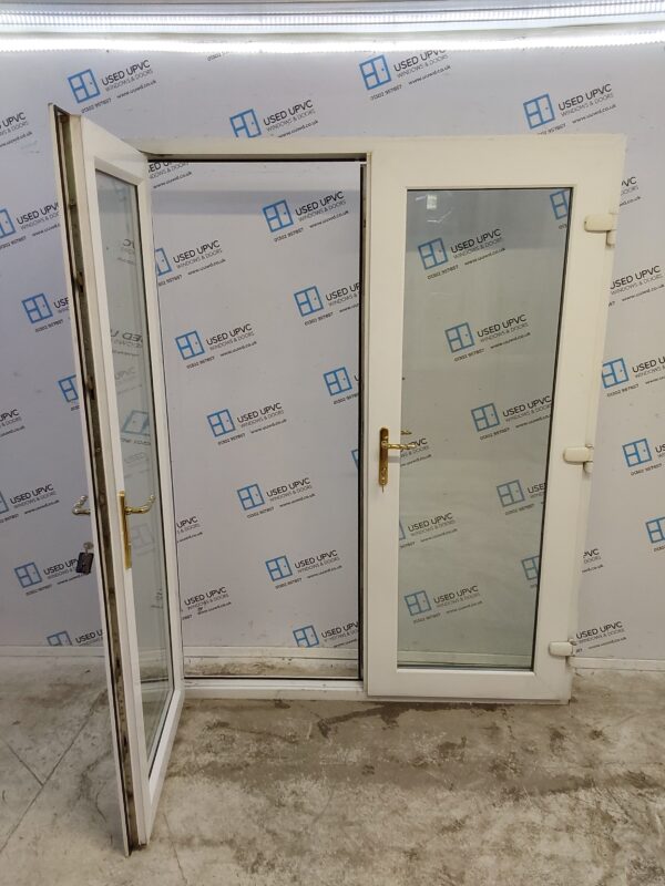 Used White Upvc French Doors 1535mm x 1995mm EA3 - Image 3